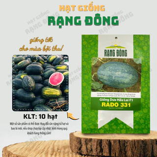 Hạt giống Dưa Hấu Rado 331 (10 hạt) trái to, dài, ruột đỏ, ngọt, kháng sâu bệnh, trồng quanh năm - Hạt giống Rạng Đông