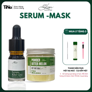 [BUTPHA99K]Combor 2 Món :Serum Khổ Qua-Mask Khổ Qua  Gom Cồi Mụn(Tặng cọ đắp mặt,thanh nặn mụn,mặt nạ ngủ)