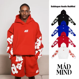 Áo Hoodie Tay Dài Bubblegum In Nổi Madmind - Màu Trắng/ Đen/Đỏ/Xanh Dương