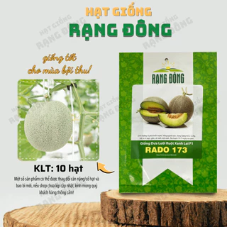 Hạt giống Dưa Lưới Ruột Xanh Rado 173 (10 hạt) trái to, nặng, ngọt, thơm, trồng quanh năm - Hạt giống Rạng Đông