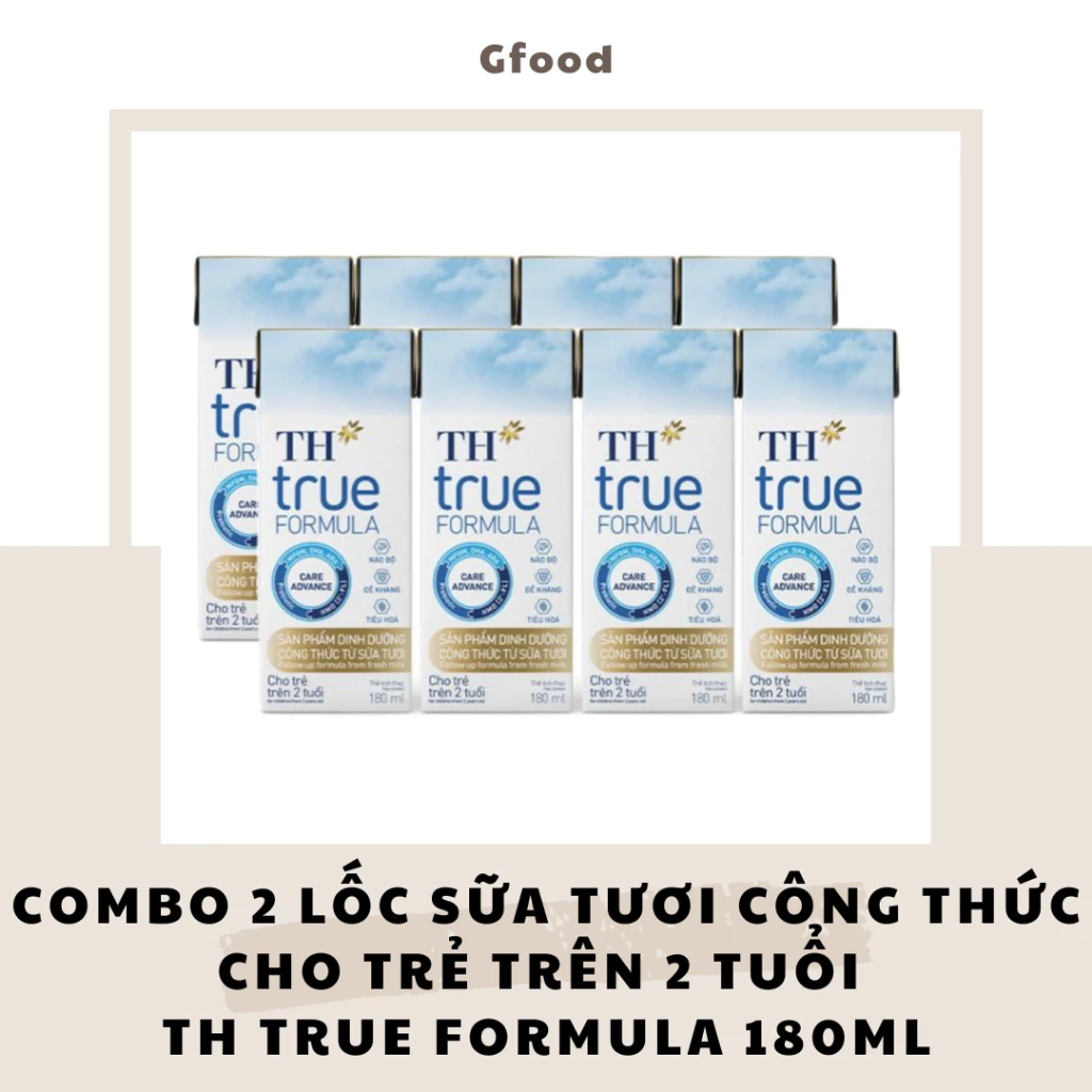 [COMBO 2 LỐC] TH True Formula Sữa Tươi Công Thức Cho Trẻ Từ 2 Tuổi 180ml