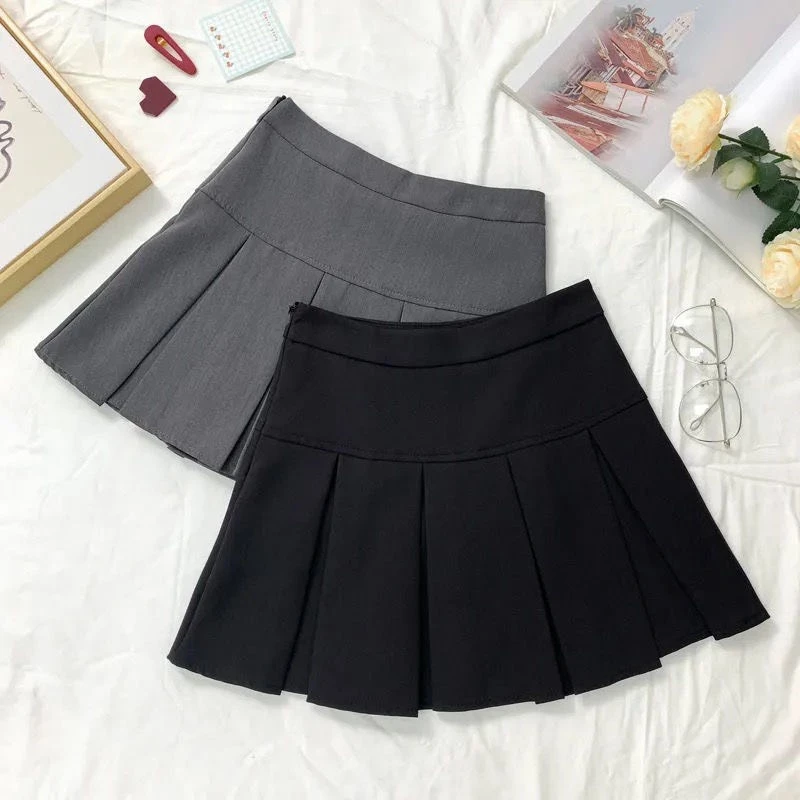 Chân Váy Ngắn Xếp Ly Bản To Cạp Cao T305