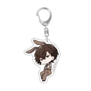 Móc dây treo điện thoại Bungou Stray Dogs ver ĐỘI ĐẦU CHIBI chibi mica acrylic móc khóa anime Văn Hào Lưu Lạc