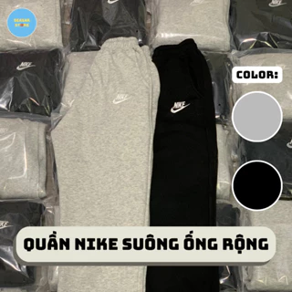 [SEASAR STORE]Quần NlKE nỉ bông thể thao SUÔNG dáng rộng