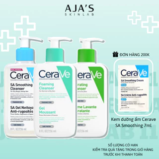 Sữa rửa mặt CeraVe Foaming, Hydrating, SA Smoothing Cleanser cho da dầu, khô, nhạy cảm 88ML/236ML/473ML - ajaskinlab