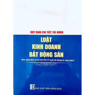 Sách - Quy định chi tiết thi hành Luật Kinh doanh bất động sản