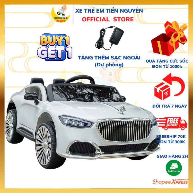 Xe Ô Tô Điện Trẻ Em Maybach Hzbb966 Cho Bé Từ 1-5 Tuổi, Có Điều Khiển Từ Xa, Kèm Sạc Điện, Bảo Hành 12 Tháng Lỗi 1 đổi 1