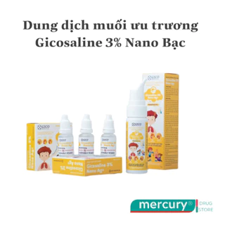 Dung dịch nước muối ưu trương GICOSALINE 3% Nano Bạc ( chai 70ml)