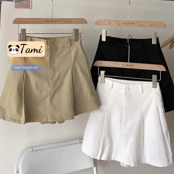 Quần Giả Váy Nữ Bigsize Chất Kaki Cạp Cao Lưng Thun Siêu Đẹp, Chân Váy Chữ A Có Lót Trong CV158 - Tamifashion