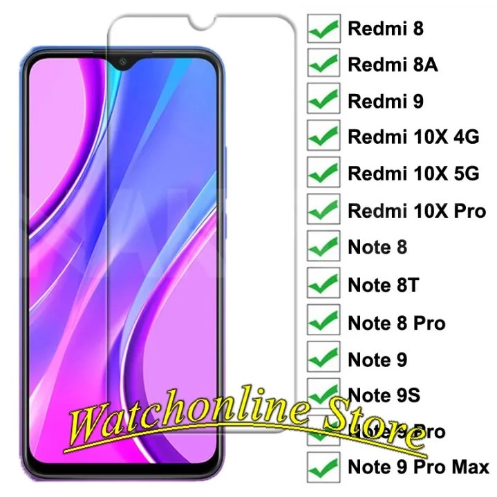 Cường lực 2.5D cho Xiaomi Redmi Note 8/8 pro Note 6 pro Note 7 7 pro Note 9s Redmi 10X 4G chống xước màn hình