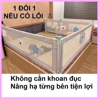 Thanh chắn giường cao cấp Baby Shark bền đẹp chắc chắn, nâng hạ từng bên, lắp đặt dễ dàng, an toàn cho trẻ nhỏ