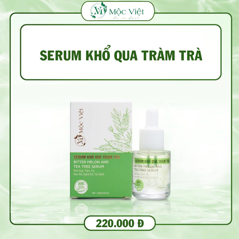 Serum Khổ Qua Tràm Trà hỗ trợ giảm mụn thuần chay