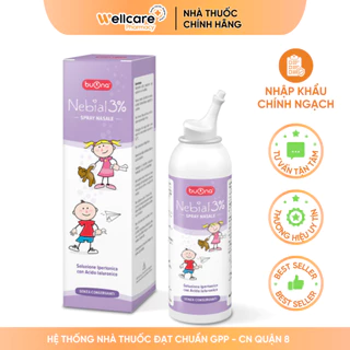 Nebial 3% spray [Chính Hãng] – bình xịt 100ml - xịt, rửa mũi cho trẻ, hiệu quả nhanh