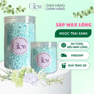 Sáp Wax Lông Nóng Sữa Ngọc Trai Xanh Cao Cấp GLOWWAXING Siêu Bám Lông Chuyên Dùng Wax Nách, Bikini Tặng Que CHE TÊN SP