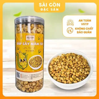 Bắp Sấy Mắm Tỏi Loại 1 Giòn Ngon Hũ 400 gam Sài Gòn Đặc Sản