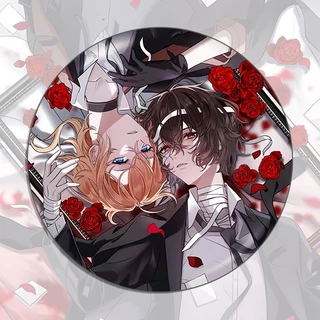 Huy hiệu BUNGOU STRAY DOGS ver flowers 44mm in hình Văn hào lưu lạc manga anime phụ kiện pin cài áo balo