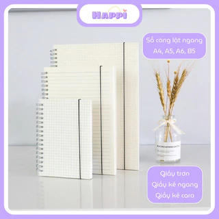 Sổ còng HAPPI bìa sổ còng B4 A5 A6 binder còng sắt làm sổ tay, sổ ghi chép, take notes, bujo HAPPI