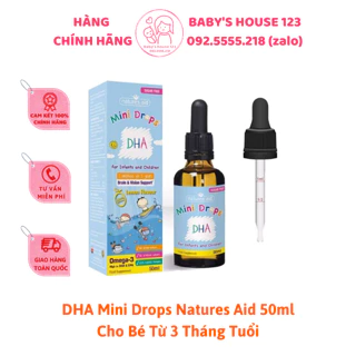 Natures Aid Anh Quốc Bổ Sung DHA Dạng Giọt Cho Bé Từ 3 Tháng Đến 5 Tuổi - Chai 50ml