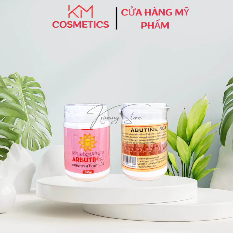 kem dưỡng kích trắng abutine 3c3 100g vàng và hồng