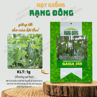 Hạt giống Dưa Leo Nhật Lai F1 Gaiga 355 (0,5g~20 hạt) trái dài, giòn, ngọt, trồng quanh năm - Hạt giống Rạng Đông