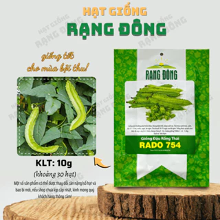 Hạt giống Đậu Rồng Thái Rado 754 (10g~30 hạt) trái ra liên tục, chịu nhiệt tốt, trồng quanh năm - Hạt giống Rạng Đông