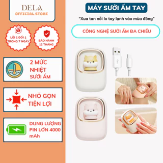 Máy Sưởi Ấm Tay DELADEP Tích Hợp Sạc Dự Phòng, Dung Lượng Pin Lớn 4000mAh, 2 Chế Độ Sưởi Ấm, Sưởi Ấm Nhanh Chóng SAT01