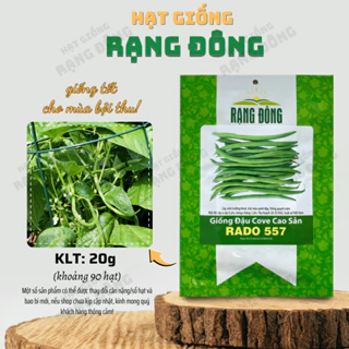 Hạt giống Đậu Cove Cao Sản Rado 557 (20g~90 hạt) nảy mầm tốt, dễ chăm sóc, trồng quanh năm - Hạt giống Rạng Đông