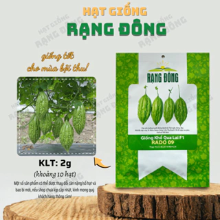 Hạt giống Khổ Qua Lai F1 Rado 09 (2g~10 hạt) trái ngắn, cây chịu nhiệt tốt, trồng quanh năm - Hạt giống Rạng Đông