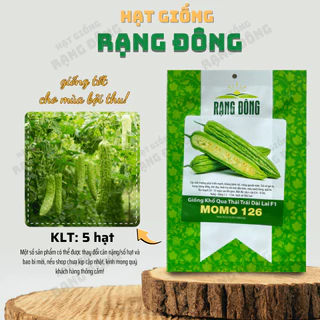 Hạt giống Khổ Qua Thái Trái Dài Momo 126 (5 hạt) trái dài, kháng sâu bệnh tốt, trồng quanh năm - Hạt giống Rạng Đông