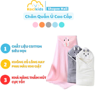 Chăn ủ cho bé cao cấp, mềm mại, êm và mịn (khăn tắm cho bé sơ sinh)