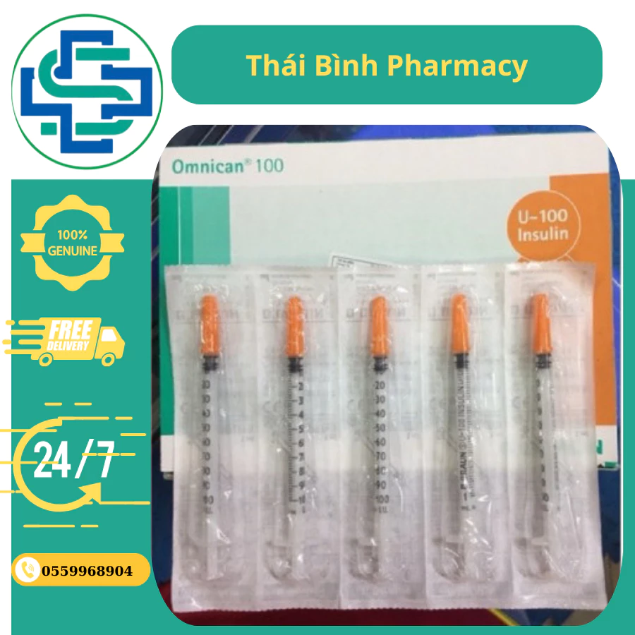 Bơm tiêm insulin - kim tiêm tiểu đường đầu nhỏ 1ml