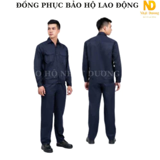 Quần áo bảo hộ lao động nam, Đồ bảo hộ lao động Nhật Dương giá rẻ màu xanh đen DN09