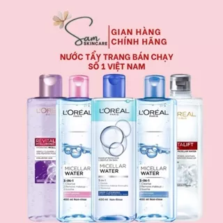 Nước Tẩy Trang L'oreal Refreshing Dành Cho Da Dầu Da Nhạy Cảm Làm Sạch Sâu Trang Điểm Sản Phẩm Chính Hãng