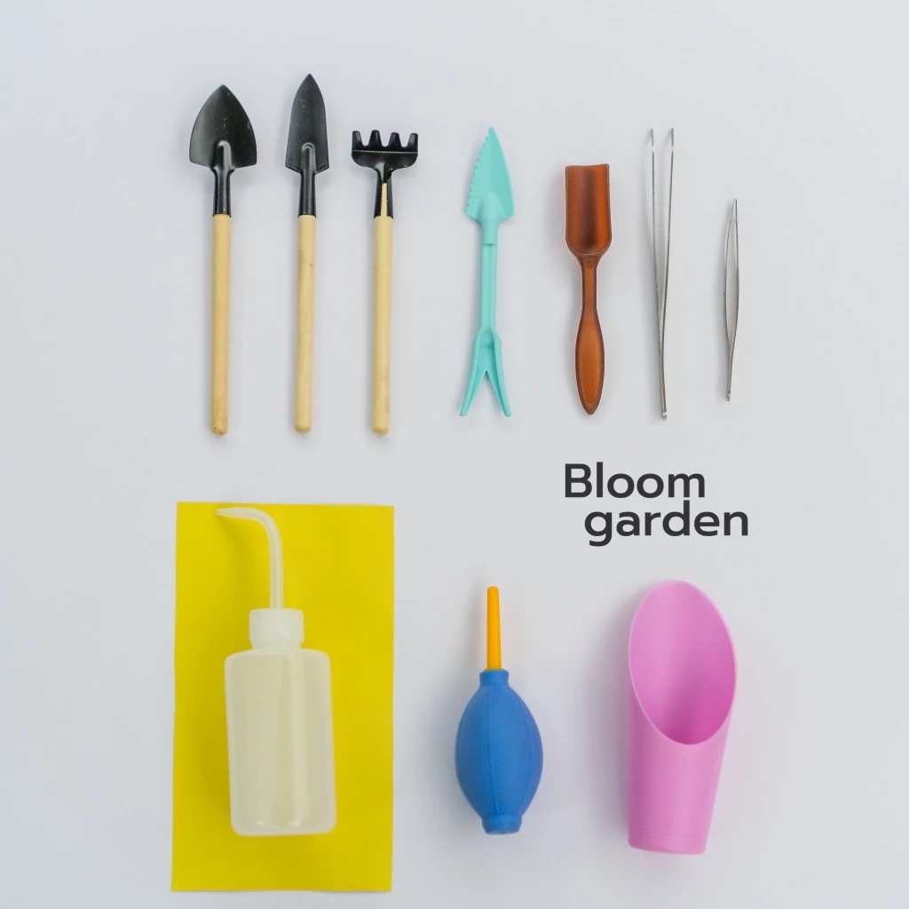 Bộ dụng cụ trồng sen đá, xương rồng - Combo 10 món mini siêu tiết kiệm | Bloom Garden