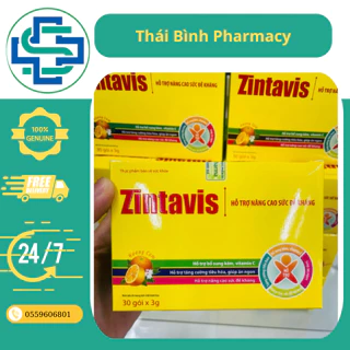 Zintavis Hộp 30 gói - Cốm ZinC Ăn ngon tăng đề kháng bổ sung vitamin cho bé