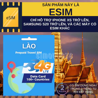 [Esim] Sim du lịch Lào tốc độ cao nhiều tuỳ chọn số ngày và dung lượng