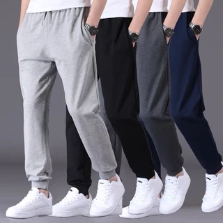 Quần jogger nam ống rộng dây rút dáng bo thể thao hàn quốc có túi vải nỉ tăm Quần nỉ nam ống suông dài mặc đi ngủ ở nhà