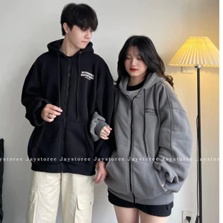 Áo Khoác Nỉ Hoodie Zip INTERBREAK Nhiều Màu Form Rộng Unisex Nam Nữ - Áo Hoodie dây kéo