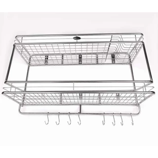 Kệ Úp Chén 2 Tầng Inox - Kệ Chén Treo Tường 2 Tầng Inox