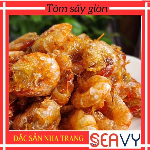 Tôm Sấy Giòn Tẩm Gia Vị 500g Đặc Sản Nha Trang, Tôm Sấy Giòn Ăn Liền Thơm Ngon Ăn Vặt Làm Quà