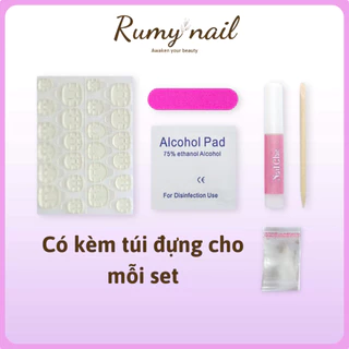 Nail box, set phụ kiện nailbox (miếng dán, bông cồn, que đẩy da, dũa, keo)