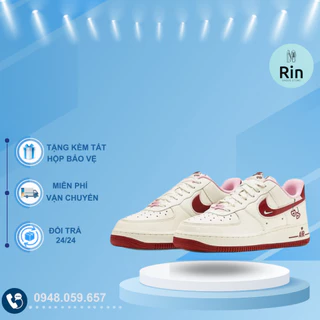 Giày_Nike Air Force 1 Valentine's Mới Nhất, Giày Thể Thao AF1 Màu Cherry Dễ Phối Đồ Hàng Đẹp Full Box Bill Siêu Xinh