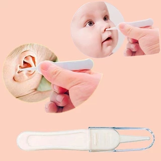 Nhíp gắp gỉ mũi cho bé, dụng cụ gắp rỉ mũi đầu tròn cho bé sơ sinh an toàn có nắp đậy