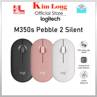 Chuột Bluetooth Logitech M350s Pebble 2 Silent - Mỏng nhẹ, Nút tùy chỉnh, Easy-Switch, 4000DPI