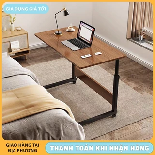 Bàn Laptop Làm Việc Bàn Học Bàn Ăn Bàn Thiết Kế Để Cạnh Giường Tiện Lợi Có Bánh Xe Di Chuyển Thuận Tiện Làm Bằng Khung T