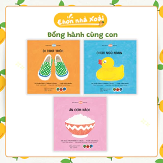 Sách Ehon cho bé 0 2 tuổi - Bộ 3 cuốn Nhận biết Màu sắc, đồ vật, kĩ năng hàng ngày