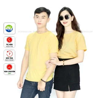 Áo Thun Vàng Chanh Thoitrang24h Đủ Mọi Size Cho Cả Nam Và Nữ