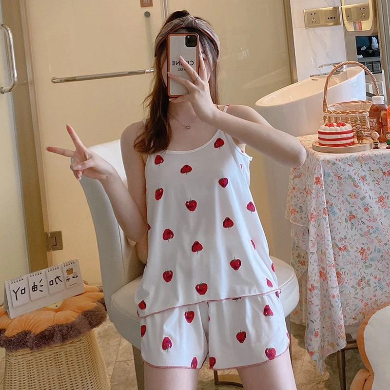 Đồ 2 dây mặc nhà đồ ngủ chất vải thun lạnh 4 chiều