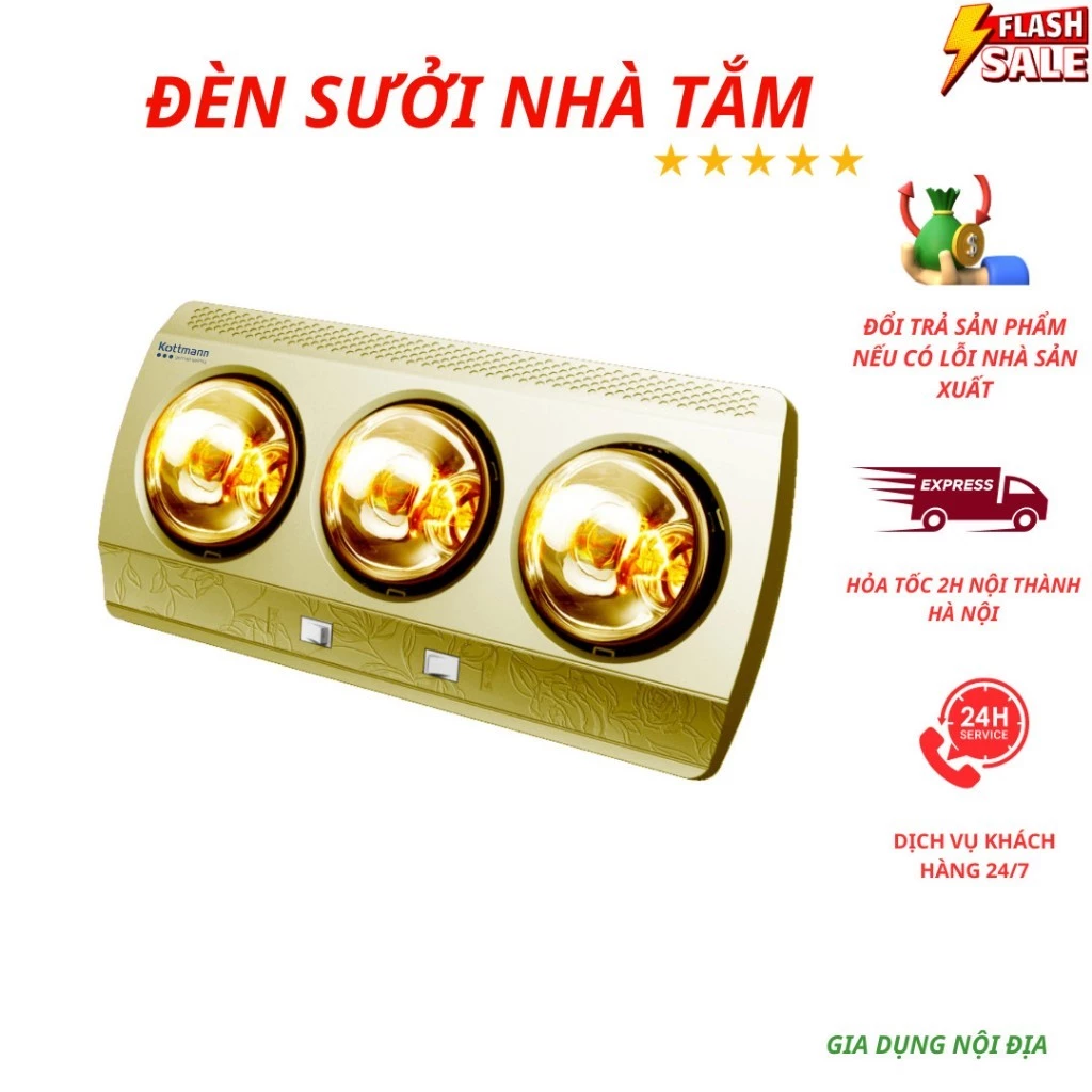 Đèn sưởi cao cấp Creeen - Bảo hành 12 tháng -An toàn tiện lợi - Tiết Kiệm