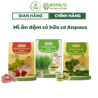 Mì Ăn Dặm Cho Bé, Mì Rau Củ Hữu Cơ Organic Anpaso, Bổ Sung Chất Xơ, Vitamin, Cải Thiện Táo Bón 300g